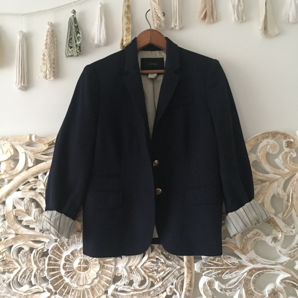 J. Crew Classic Schoolboy Blazer in Navy - Picture 2 of 8